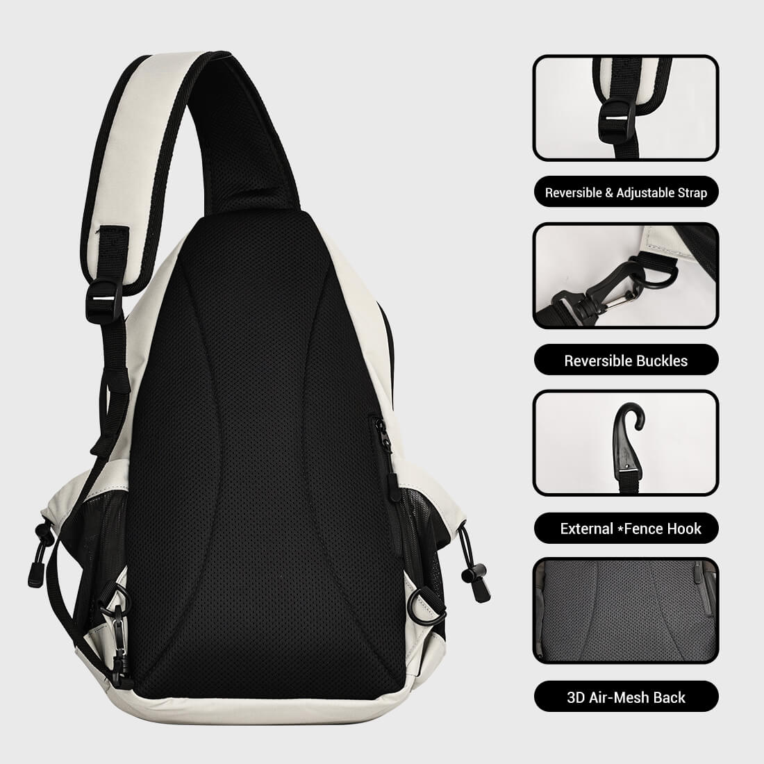 Pickleball Sling Bag - Grey
