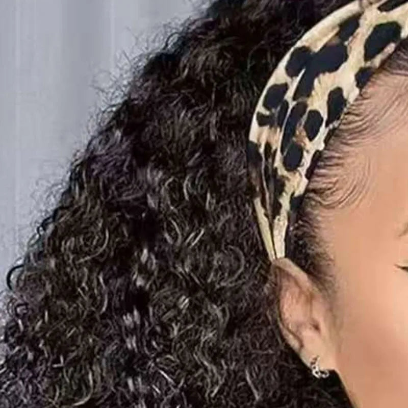 High-end real hair wig realistic hairline 100% pure human hair ice silk hairband