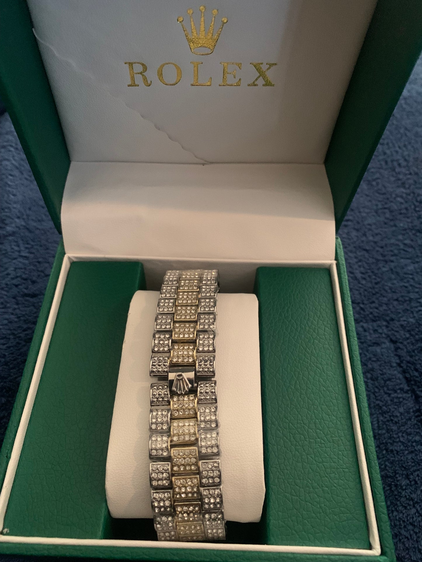 VVS Lab Diamond Rolex Watch Gold/silver Designer  “Pass Diamond Test”