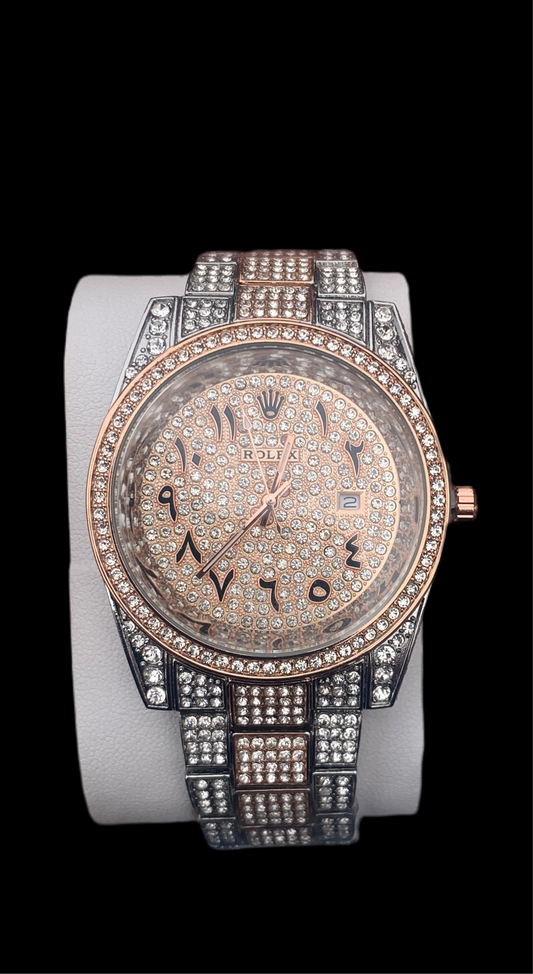 VVS Lab Diamond Rolex Watch Rose Gold silver Designer  “Pass Diamond Test”