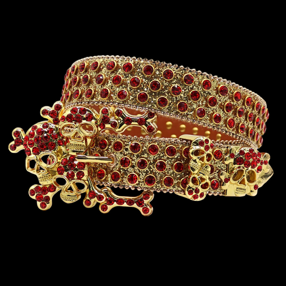 💀 Ikonic Fashions Rhinestone Skull Belt – Western Bling, Unleashed