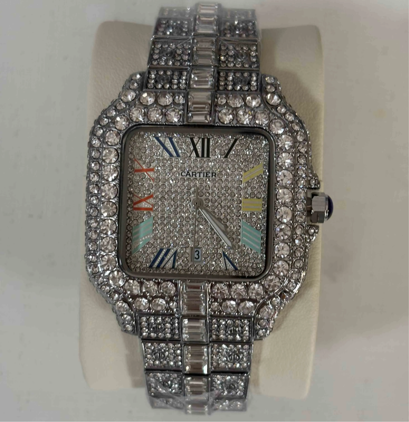 VVS Lab Grown Diamond Cartier Watch pass diamond test Bussdown