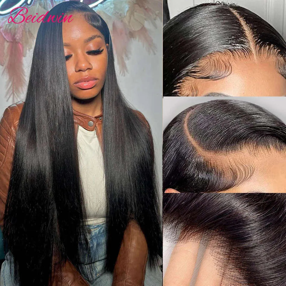 High-end real hair wig realistic hairline 100% pure human hair ice silk hairband