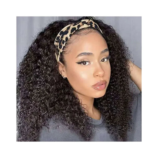 High-end real hair wig realistic hairline 100% pure human hair ice silk hairband