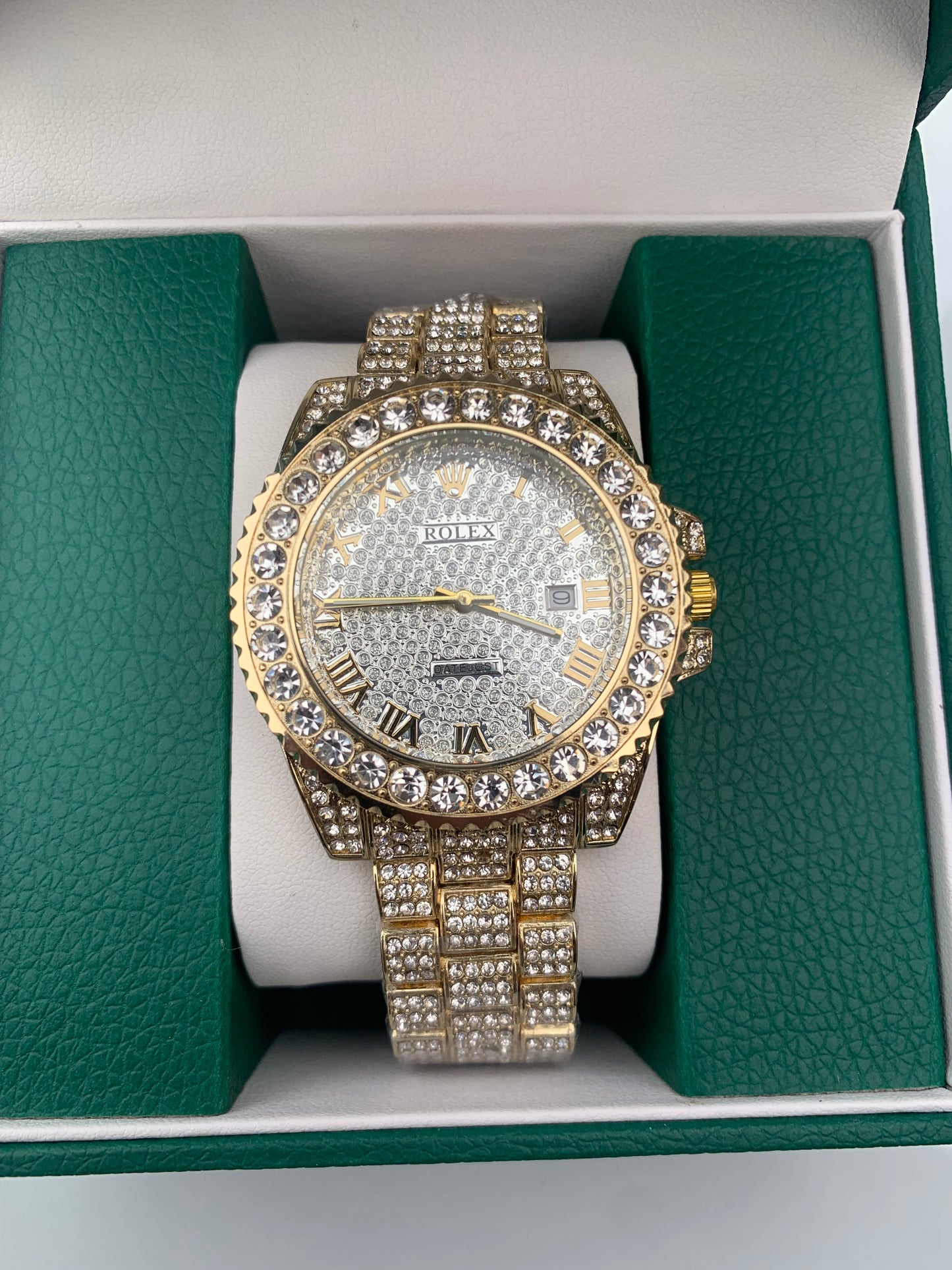 VVS Lab Diamond Rolex Watch Gold Designer  “Pass Diamond Test”
