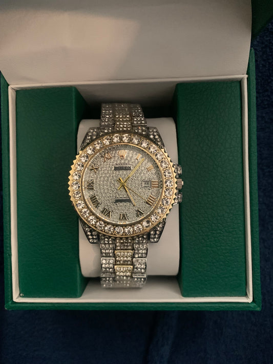 VVS Lab Diamond Rolex Watch Gold/silver Designer  “Pass Diamond Test”
