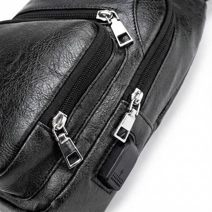 Men's Vegan Leather Sling Bag – Urban Commuter Carry