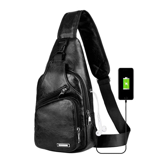 Men's Vegan Leather Sling Bag – Urban Commuter Carry