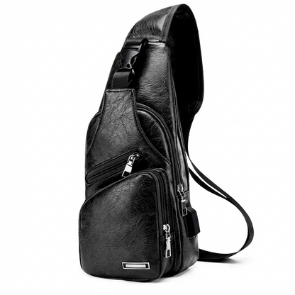 Men's Vegan Leather Sling Bag – Urban Commuter Carry