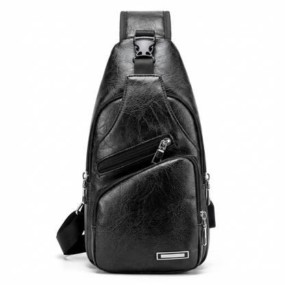 Men's Vegan Leather Sling Bag – Urban Commuter Carry