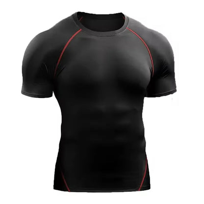 Men's Compression T-Shirt Summer Sportswear Running T shirt Elastic Quick Dry Sport Tops Tee Athletic Gym Workout T Shirts Men