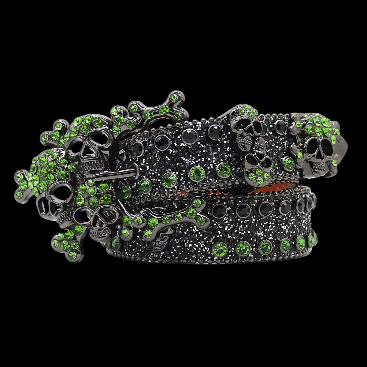 💀 Ikonic Fashions Rhinestone Skull Belt – Western Bling, Unleashed