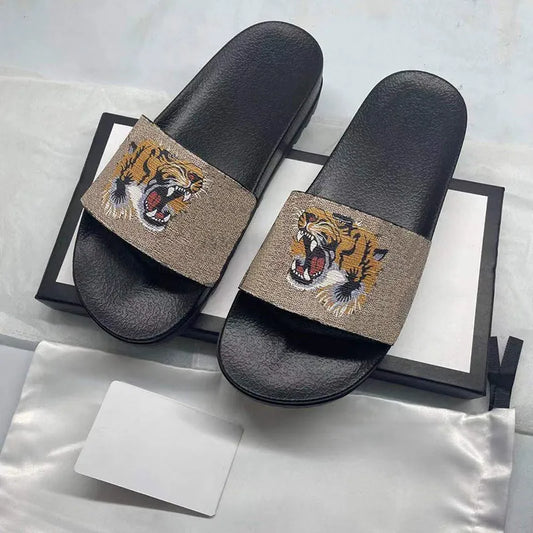 🌸 Ikonic Fashions Designer Stripe Sandals – Unisex Summer Slippers